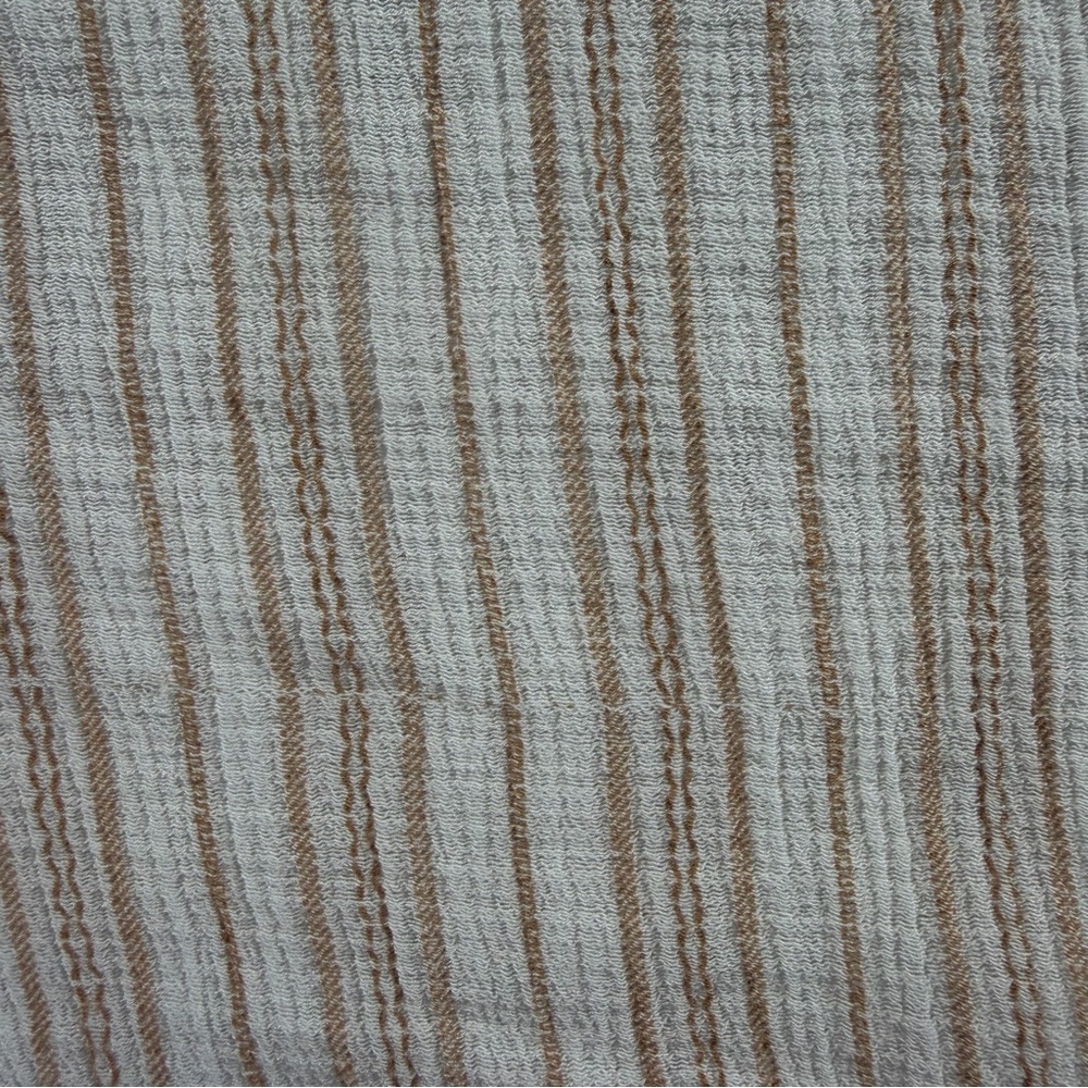 Women’s Beige Perch by Blu Pepper Striped Collared Pintuck Detail Top Size 1X - Picture 13 of 14